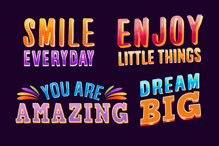 Vector gratuito colección de letras positivas