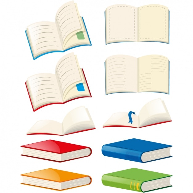 Colección de libros a color