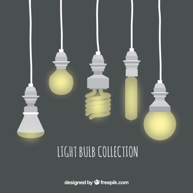 Vector gratuito colección light bulb