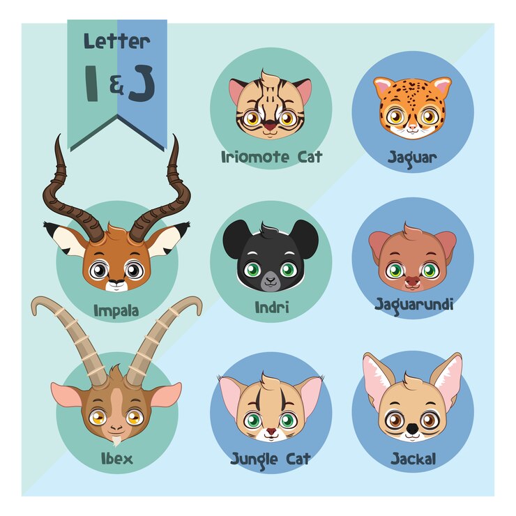 Vector gratuito colección de lindos etiquetas de animales
