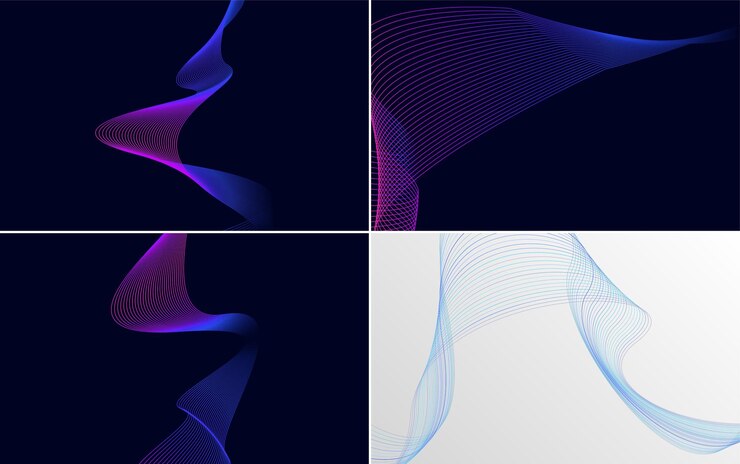 Vector gratuito colección de líneas geométricas minimalistas.