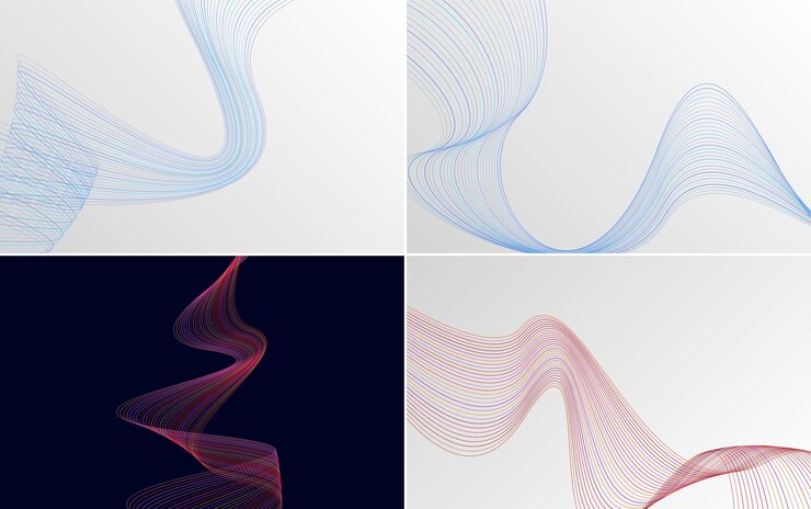 Vector gratuito colección de líneas geométricas minimalistas.