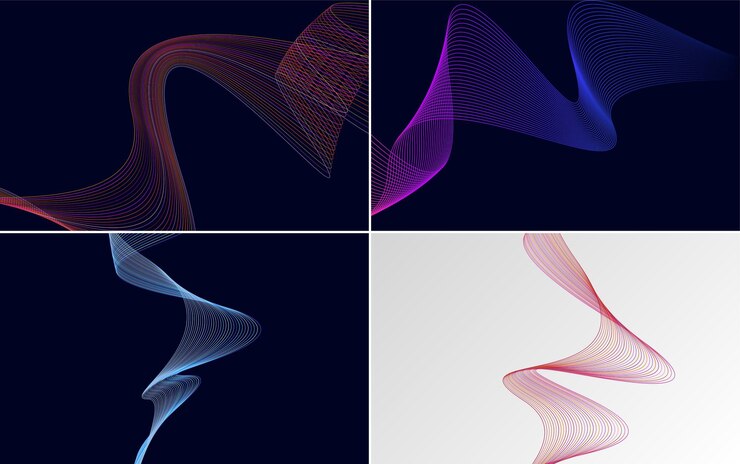 Vector gratuito colección de líneas geométricas minimalistas.