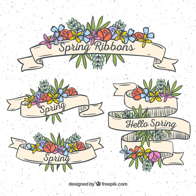Colección de listones de primavera