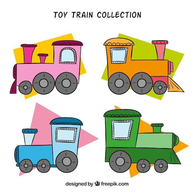 Colección de locomotoras de trenes