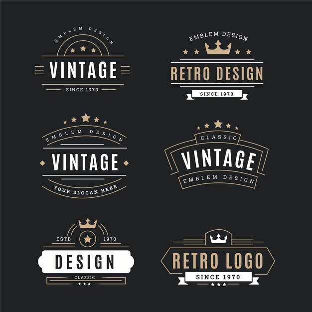 Colección de logo retro