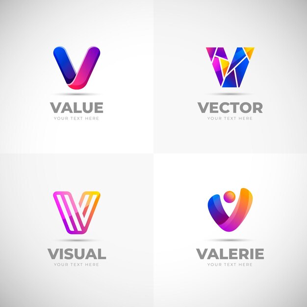 Colección de logo V