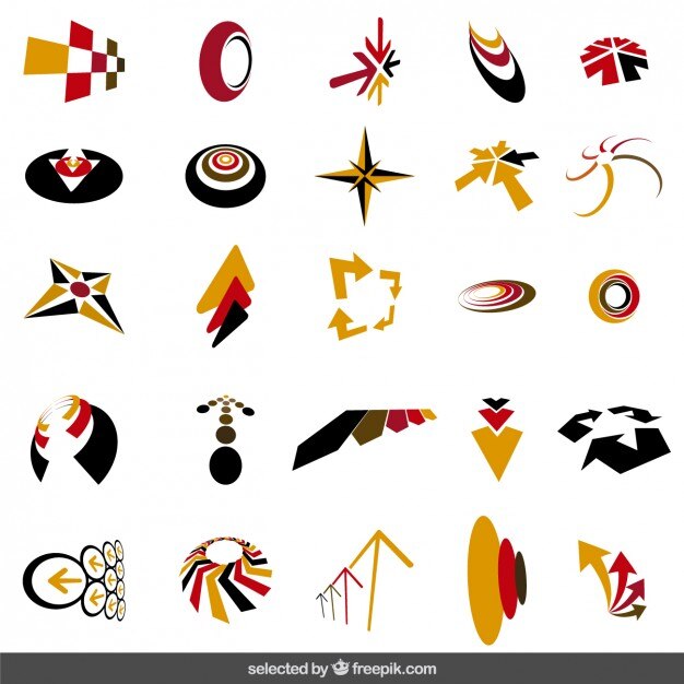 Vector gratuito colección de logos abstractos