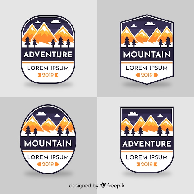 Colección de logos de aventura
