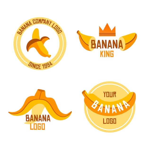 Vector gratuito colección de logos de banana