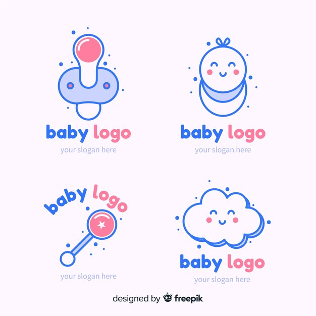 Colección de logos de bebés