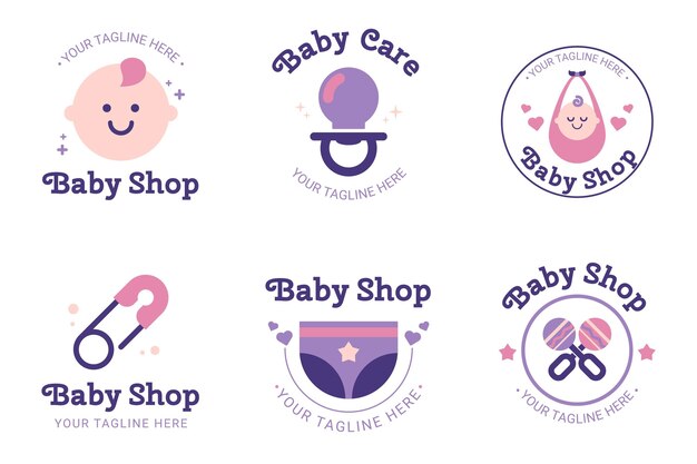 Colección de logos de bebés