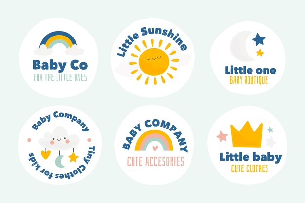 Colección de logos de bebés