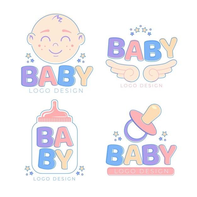 Colección de logos de bebés