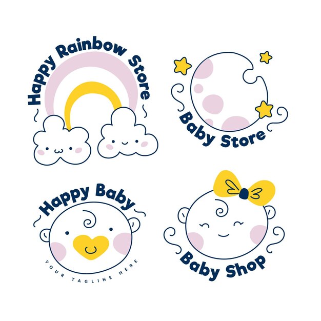 Colección de logos de bebés