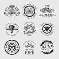 Vector gratuito colección de logos de bicicletas vintage