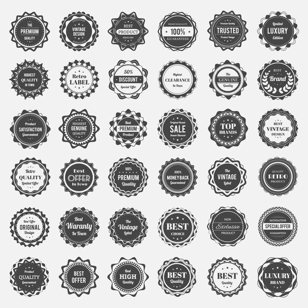 Colección de logos en blanco y negro