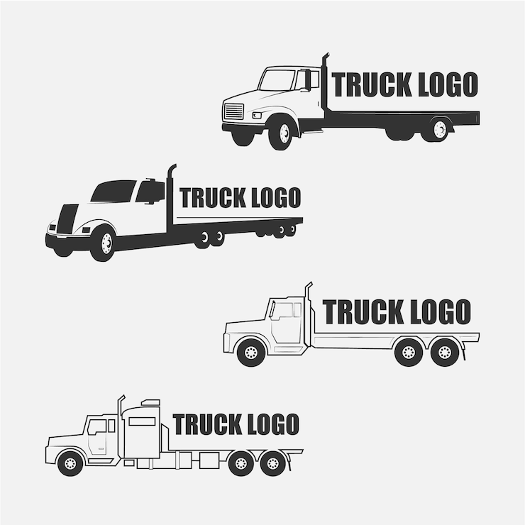 Vector gratuito colección de logos de camiones
