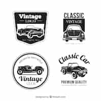 Vector gratuito colección de logos de coche vintage