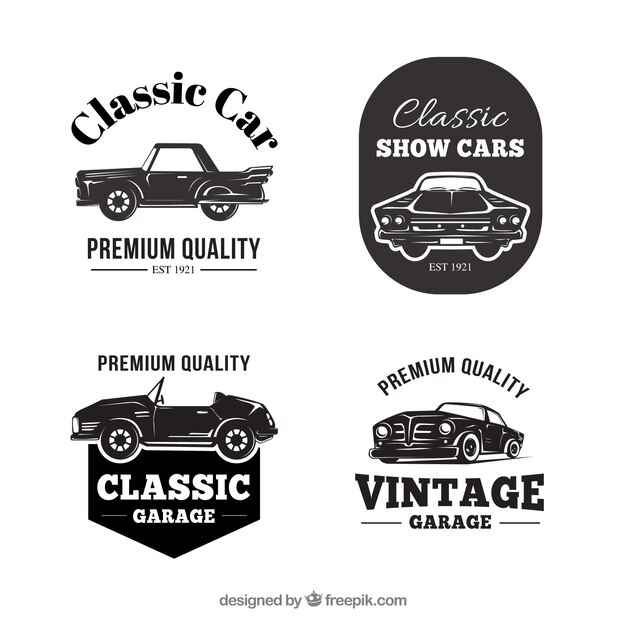 Colección de logos de coche vintage