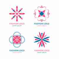 Vector gratuito colección de logos de complementos de moda planos