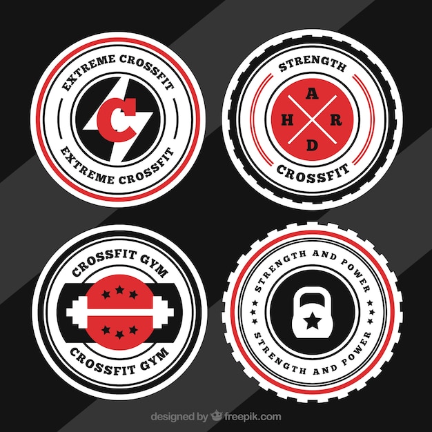 Vector gratuito colección de logos de crossfit