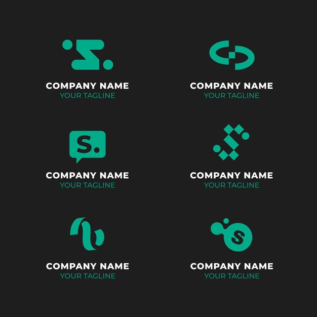 Colección de logos de diseño plano s