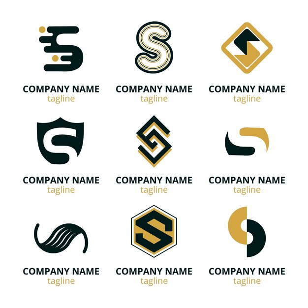 Colección de logos de diseño plano s