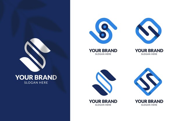 Colección de logos de diseño plano s