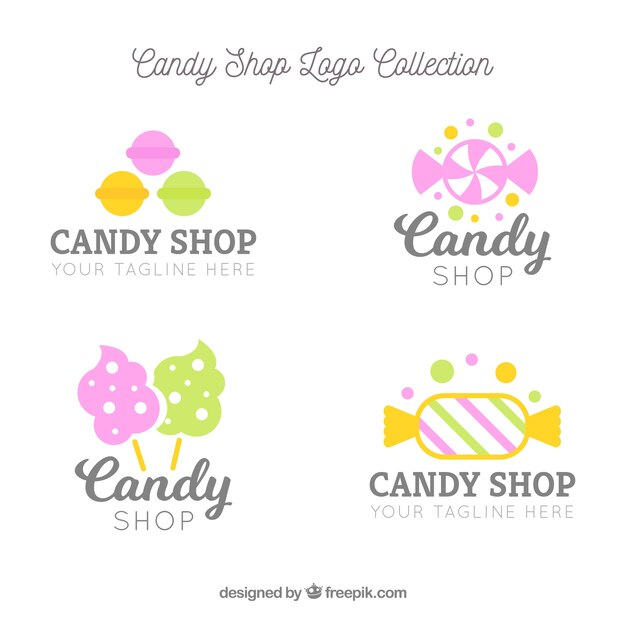 Colección de logos de dulcería para empresas