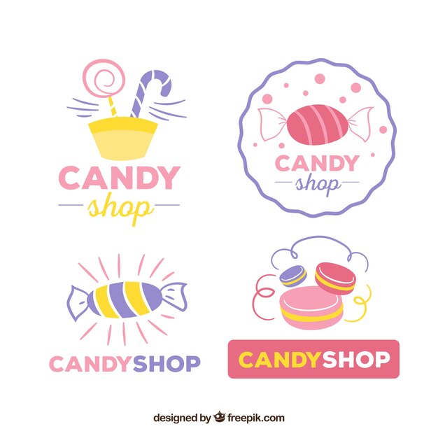 Colección de logos de dulcería para empresas