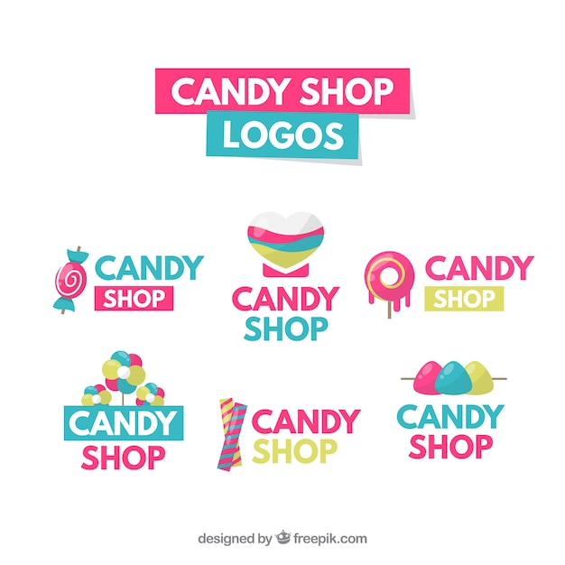 Colección de logos de dulcería para empresas