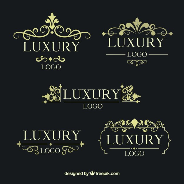 Colección de logos con estilo vintage y de lujo