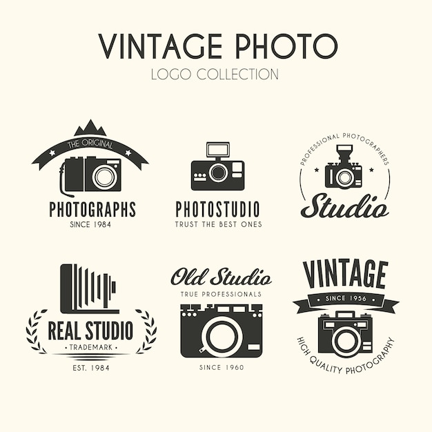 Colección de logos de fotos vintage