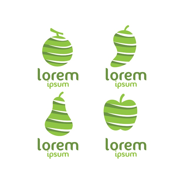 Colección de logos de fruta