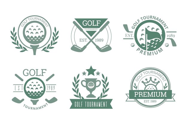 Colección de logos de golf vintage