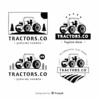 Vector gratuito colección de logos de granja en diseño plano