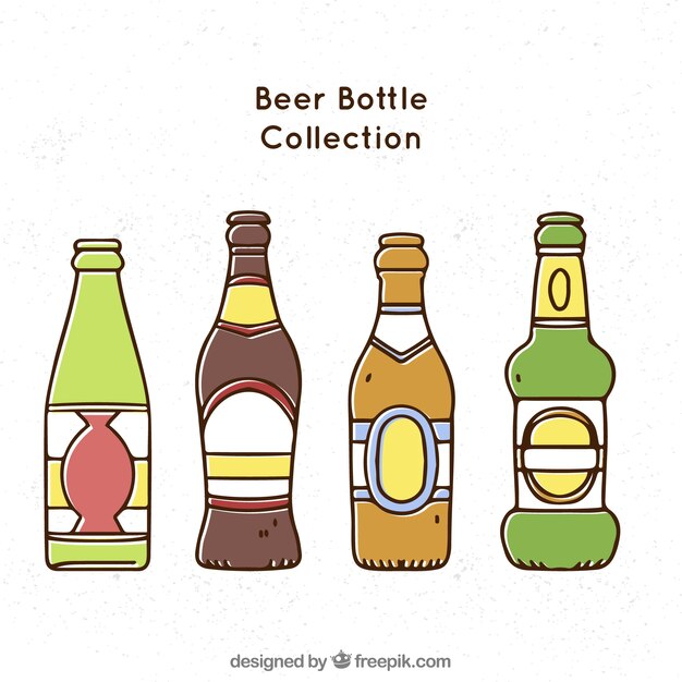 Colección de logos hechos a mano de cerveza