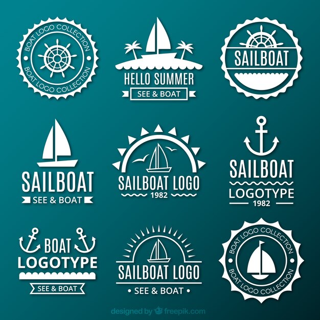Colección de logos marineros 