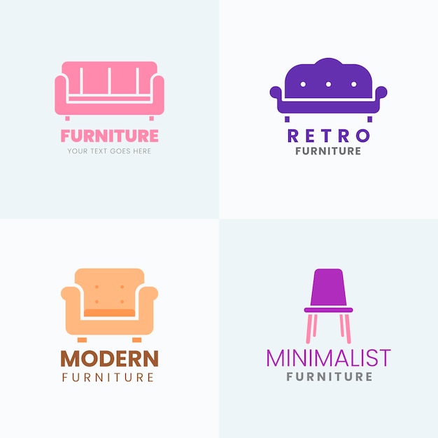 Colección de logos de muebles