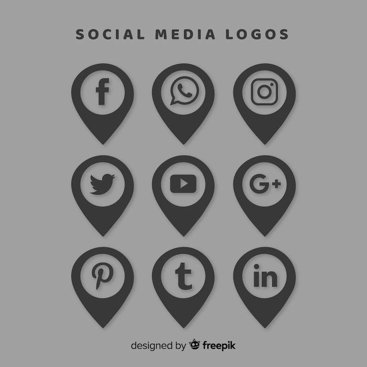 Vector gratuito colección de logos de redes sociales