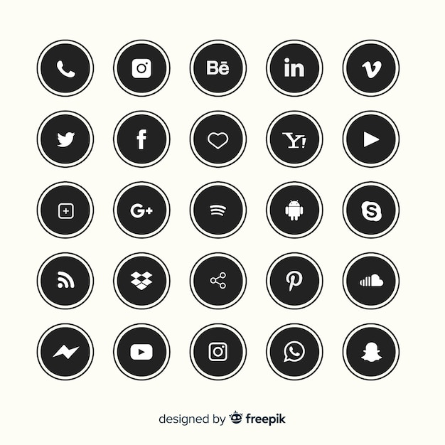 Colección de logos de redes sociales