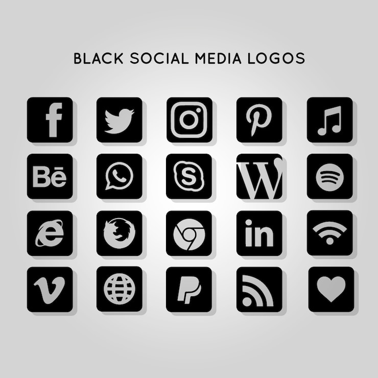 Vector gratuito colección de logos de redes sociales
