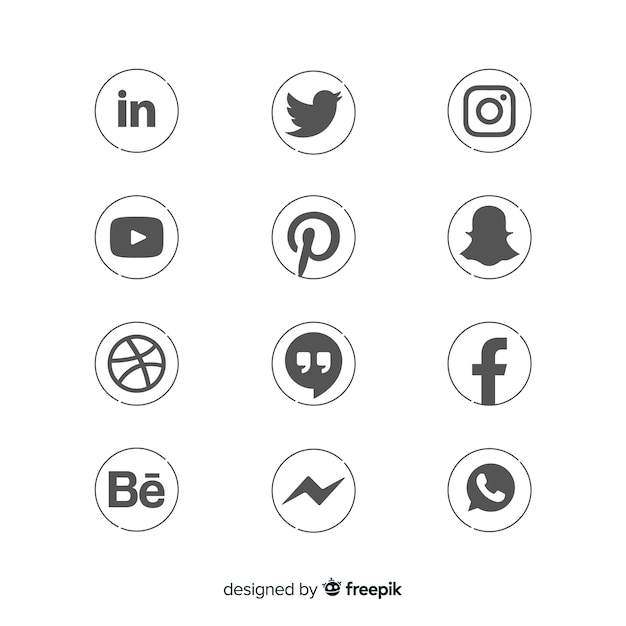 Colección de logos de redes sociales
