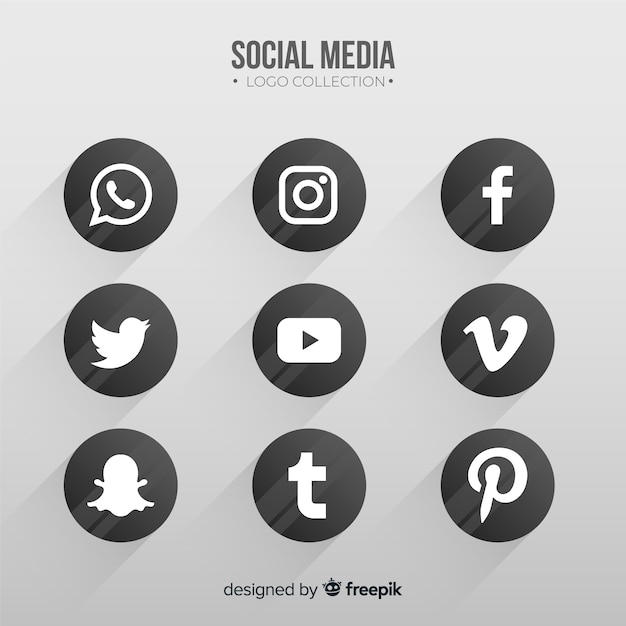 Colección de logos de redes sociales