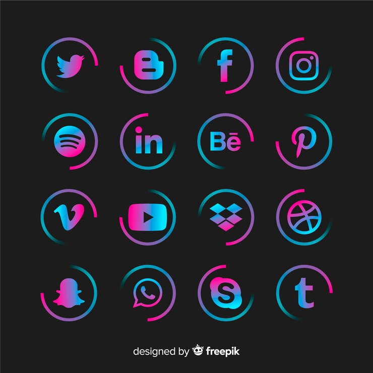 Vector gratuito colección de logos de redes sociales
