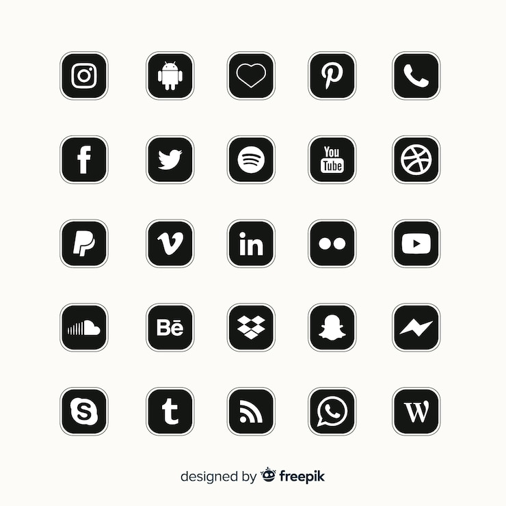 Vector gratuito colección de logos de redes sociales