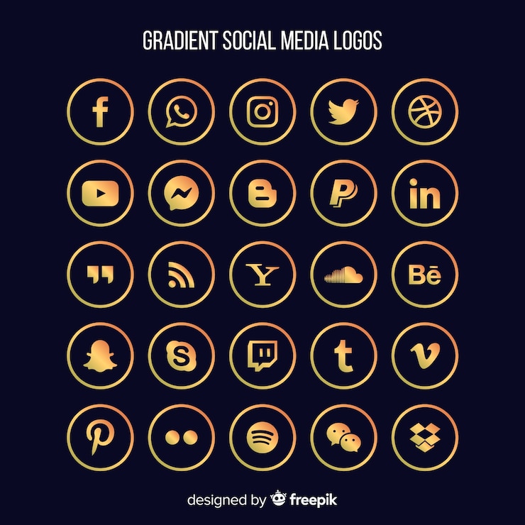 Vector gratuito colección de logos de redes sociales