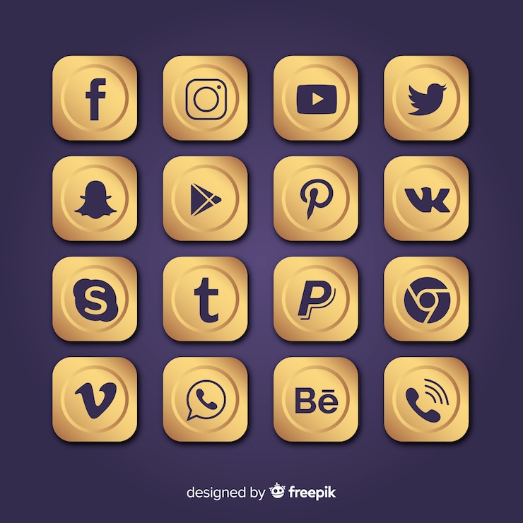 Vector gratuito colección de logos de redes sociales