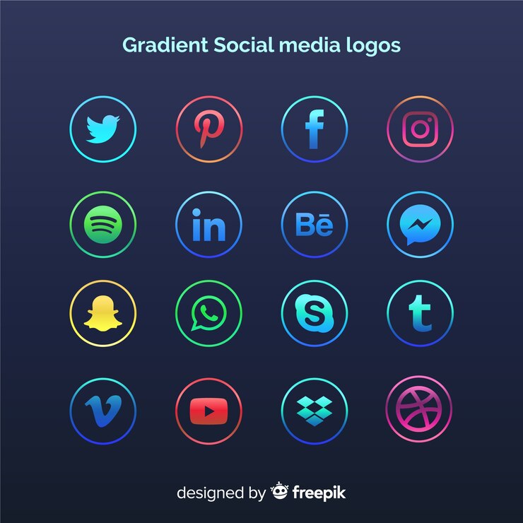 Vector gratuito colección de logos de redes sociales